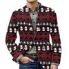 Giacca Cardigan da Uomo Brutta Natalizia in Velluto a Coste Calda con Tasche Abito Casual da Uomo