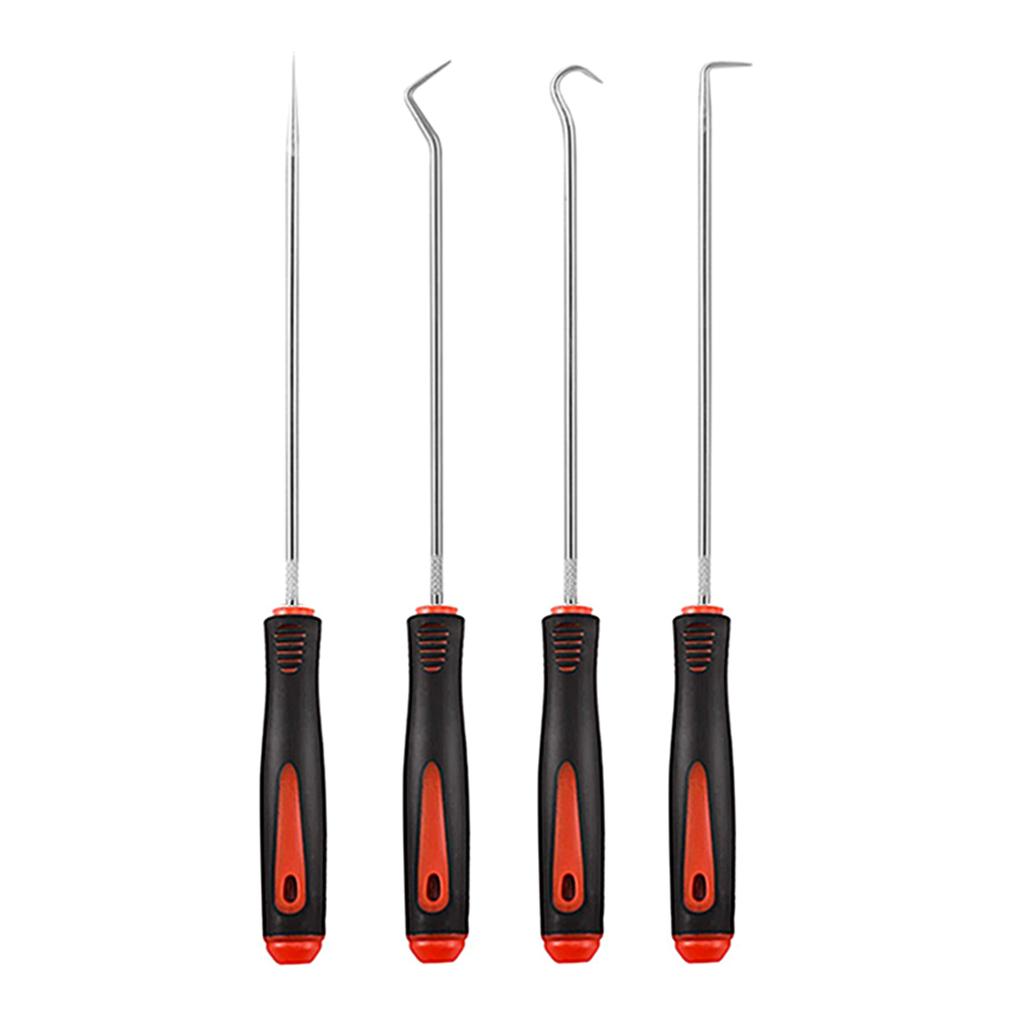 Ergonomic Design Heavy Duty Nylon Handle Oil Seal Hook Set With Multiple Shaped Heads For Tight Space And Auto Detailing