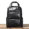 Herren Leder Multifunktionsrucksack Rindsleder Outdoor Reise Bergsteigen Großer Rücken 16 Zoll Computertasche