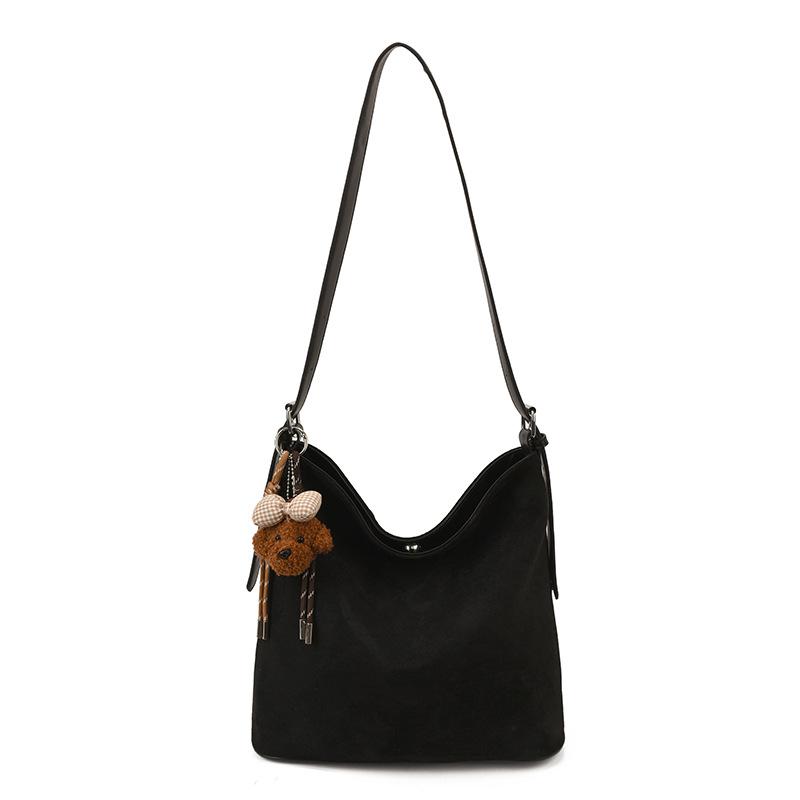 2025 Корейский стиль Замша Ретро Большая вместимость Осень/Зима Сумка-тоут и через плечо