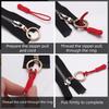 150 Pcs Strong Polyester Cord Zipper Pulls Lock Mechanism Slider Cord Rope Puller  for Bag
