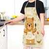 1 pièce, Joli tablier de chef ours en lin pour cuisine, cuisson, pâtisserie, cadeau pour enfants, garçons, filles, enfants