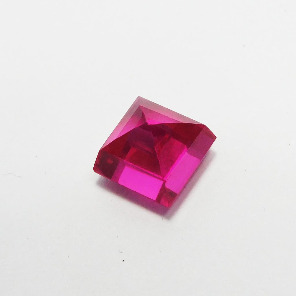 Beautiful Natural 4.85 Ct Pink Ruby Square Cut CERTIFIED Loose Gemstone P-4678-Ra