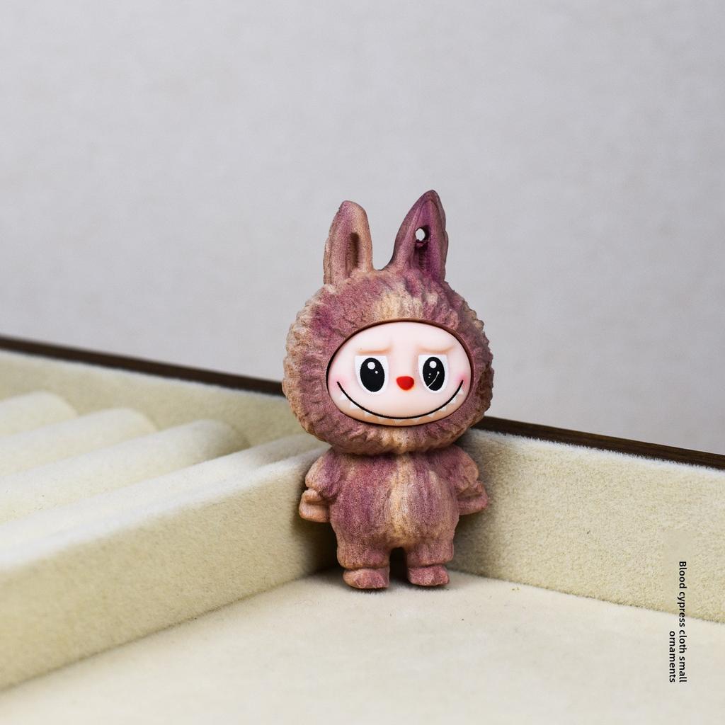 Řezba z masivního dřeva Kreslená Roztomilá Elfí Figurka Panenka Stolní Rukojeť Řemeslná Ozdoba