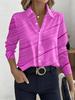 Lady's retro and elegant long-sleeved blouse, suitable for daily casual and commuting outfits