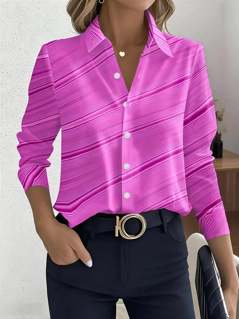 Lady's retro and elegant long-sleeved blouse, suitable for daily casual and commuting outfits