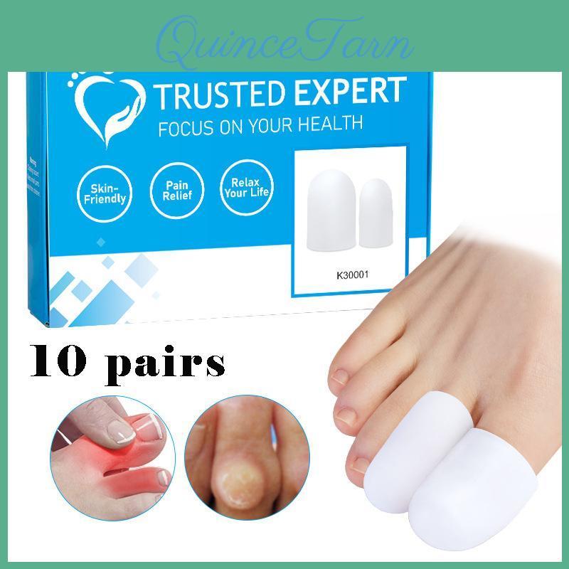 White 10 Foot Sumifun Pairsbox Silicone Toe Cover Toe Valgus Overlapping Toe Cover Toe Correction Toe Protector Foot Care