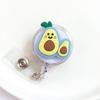 Silicone Fruits Badge Holder Avocado ID Card Retractable Badge Holder  Office School Supplies