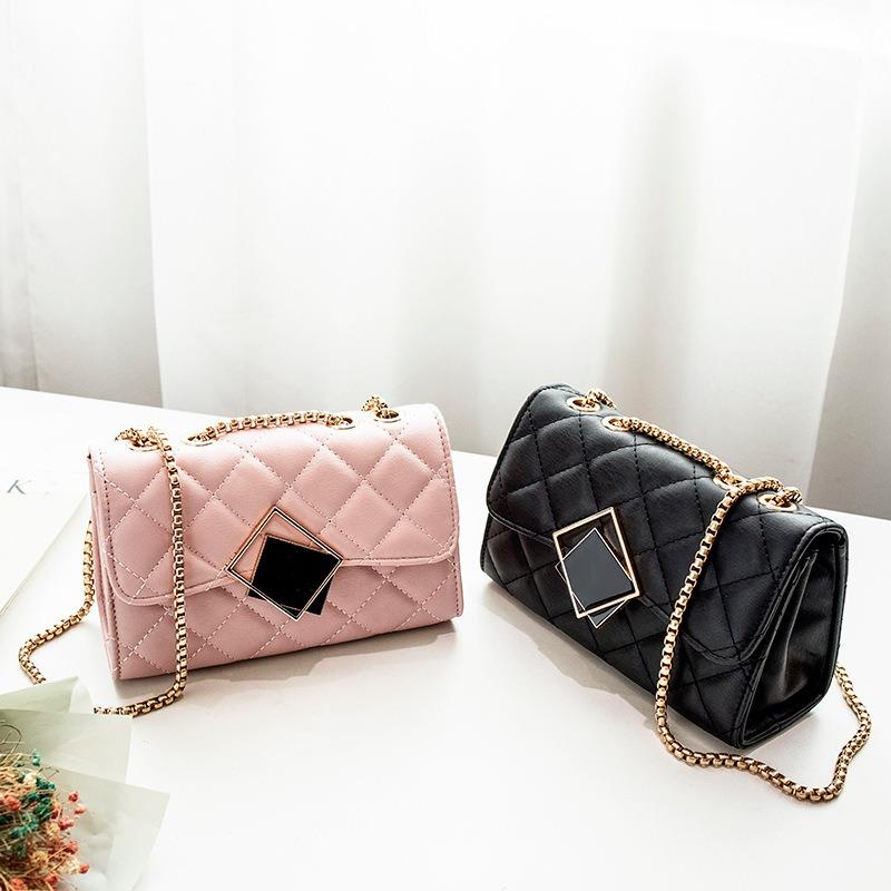 Fashion Diamond Elegant Shoulder Women's Bag Bag Niche Pu Chain Crossbody Cosmetic Bag