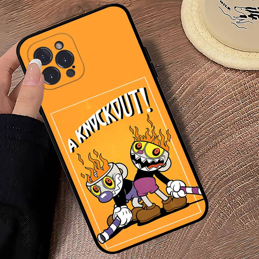 

C-Cuphead Classic Game Phone Case For IPhone 16 11 12 13 14 15 17 Pro Max Plus 16E Silicone Cover iPhone 13pro max