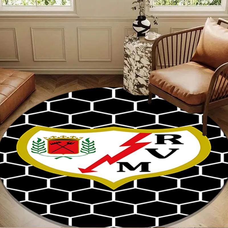 1PC Rayo Majestic Emblem Round Rug for Livingroom,Bedroom, Palyroom, Chair Rug, Area rug, Circle Carpet, Large Size Fan Christmas gift