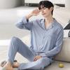 Herbst Pyjamas Sets Männer Langarm Modal Baumwolle Dünne Teenager Jungen Frühling Outwear Hause Tuch Anzug Nachtwäsche Männlich