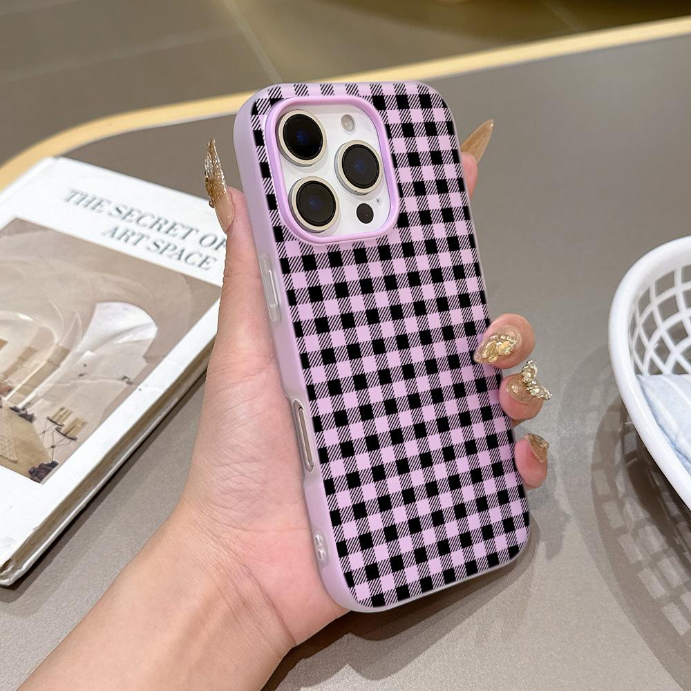 

Black and White Check Shockproof Silicone Matte Candy Color 2 in 1 Phone Case for Google Pixel 10 9 8A 8 7A 7 Pro XL Cover Pixel 8