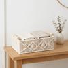 Yousheng Storage Box with Wooden Handles Large Capacity Basket Woven Design Countertop Organizer for Cosmetics And Sundries