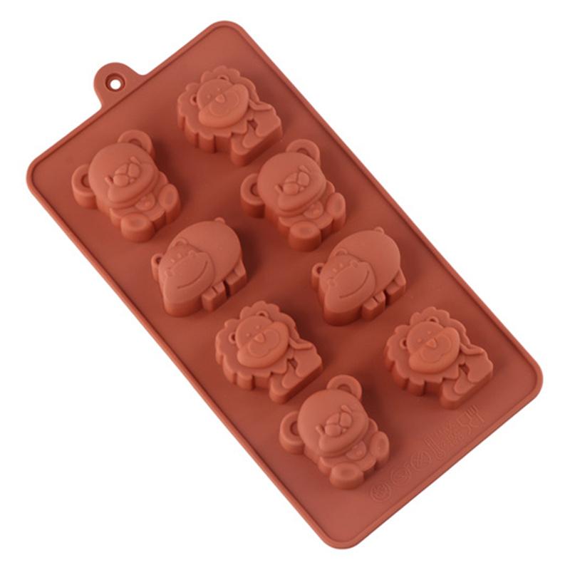 Moule en Silicone en forme d'animal, hippopotame, ours, Lion, gâteau au savon au chocolat, ustensiles de cuisine à faire soi-même