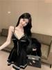 Bow Tie Lace-up Slim JK Uniform Camisole Mini Skirt Dress