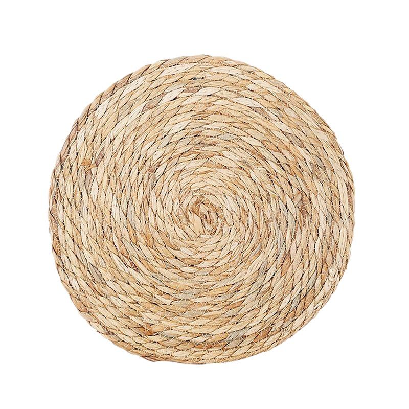 1Pcs Pot Mats Handwoven Rattan Placemats Round Heat Insulation Mats Natural Woven Table Mats For Dining Home Wedding Decor