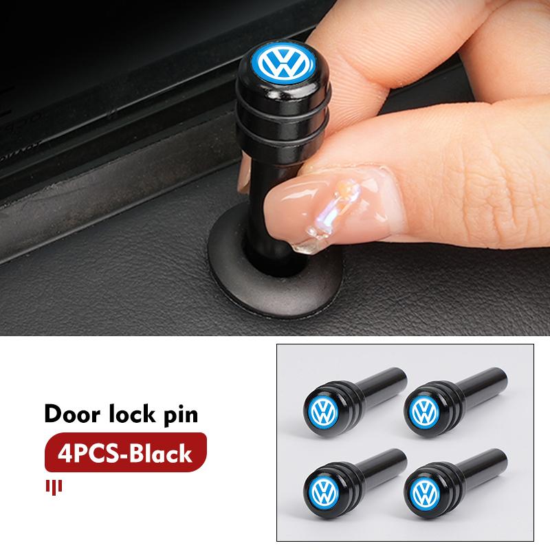T27Car Door Lock Pin Knob Pull Security Insurance Accessories For Volkswagen VW Scirocco Passat Polo B5 B6 B7 CC Tiguan Sharan