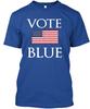 Vote Blue With American Flag T-Shirt Made In the USA Size S To 5XL