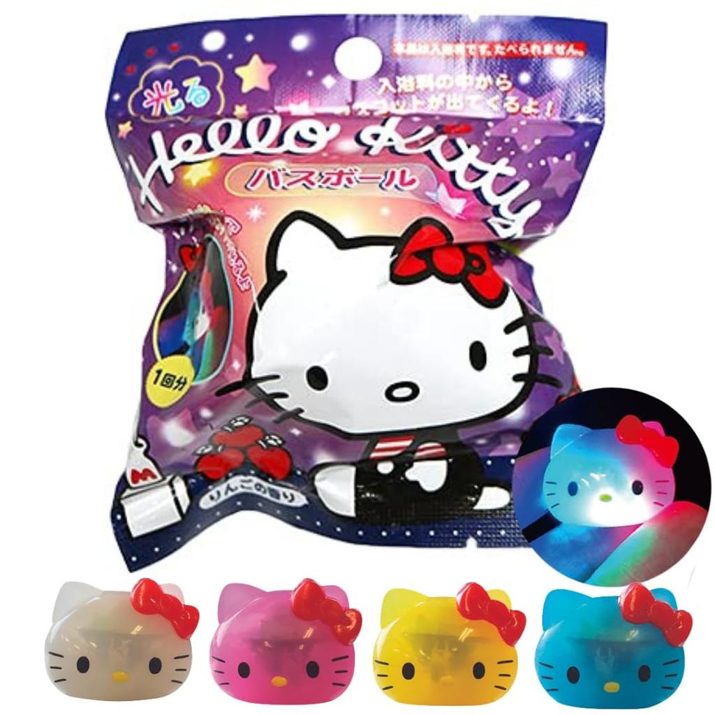Glowing bath ball featuring Sanrios Hello Kitty. Character additive children suitable boys girls includes toy.