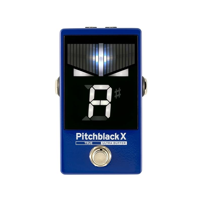 KORG Pitchblack X Pedal Tuner for Guitar/Bass, ±0.1 Cent High Accuracy, Ultra Buffer, True Bypass, DC Out, Strobe Tuning, Blue (PITCHBLACK PB-X BL)