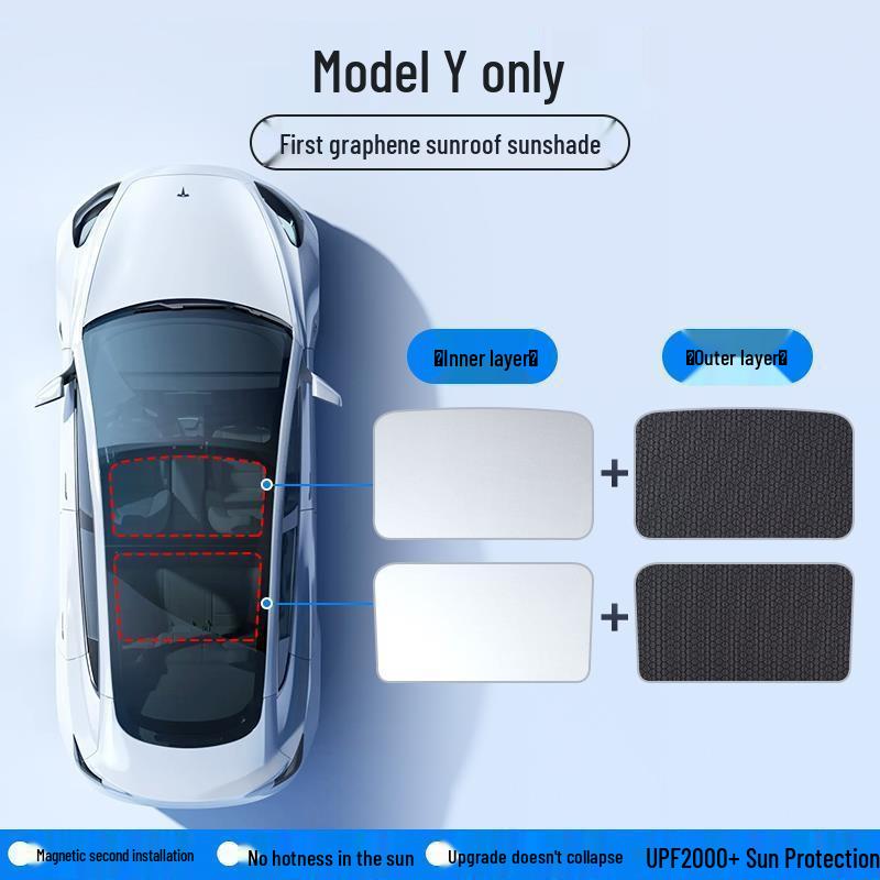 

Tesla Model Y/3 Sunshade: Graphene Skylight Curtain for Enhanced Sun Protection