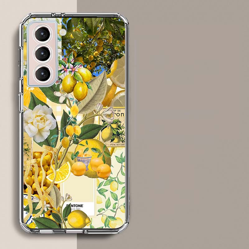 

Lemon Phone Case For Samsung Galaxy S25 Edge S24 S23 FE S21 S20 S10 Plus S22 S26 Ultra Cover Clear Cases TPU Capa Shell Coque Sh Samsung S22 Ultra