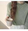 Niche Lace Ruffle Stand Collar Women's Plus Size Chic Slim-fit Winter Top