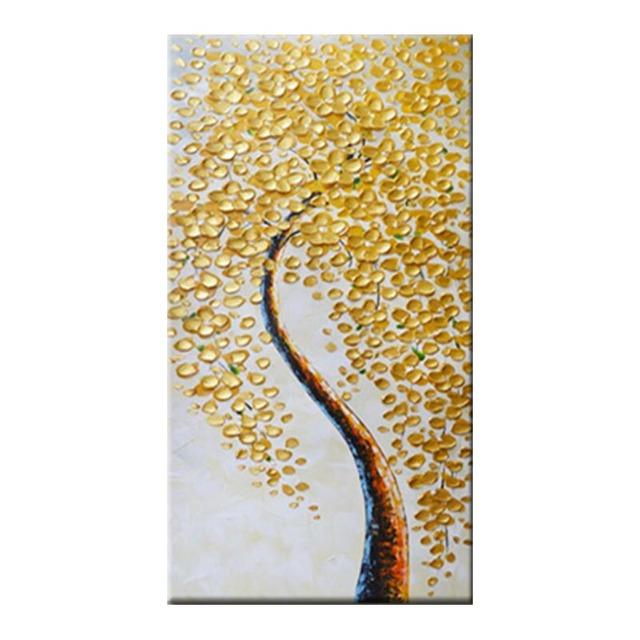 

Печать на холсте, настенное искусство - постер большого размера, современный абстрактный золотой принт с денежным деревом на холсте для гостиной, домашний декор, без рамки 20*40cm