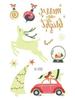 Ricalon Glow-in-the-Dark Waterproof Christmas Temporary Tattoos for Kids