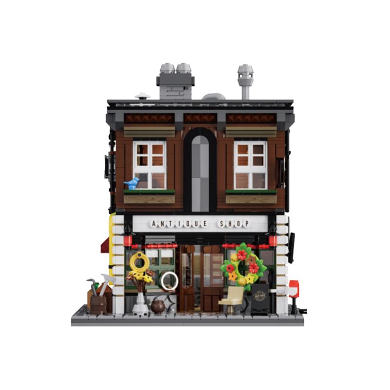 

1950 шт. антикварный магазин строительные блоки город улица вид дом строительные кирпичи наборы сборка игрушки подарки на Рождество день рождения