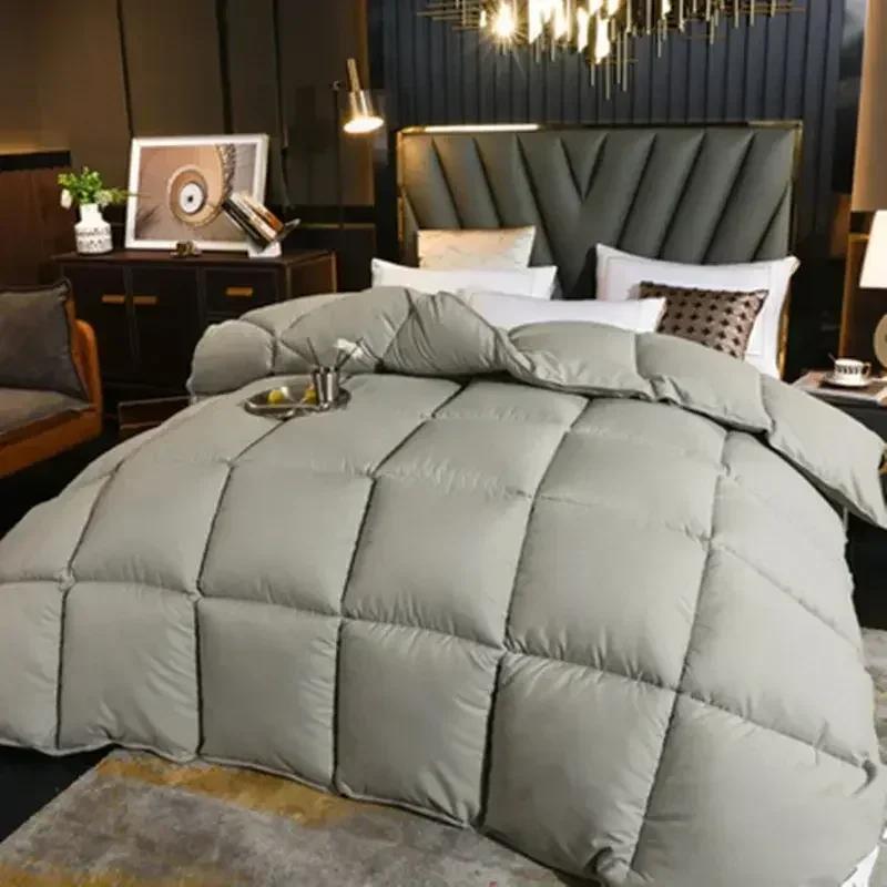 High Grade White Goose/Duck Down Comforter Duvet Winter Quilt Blanket Filler with Cotton Cover Thick Twin Full Queen King Size