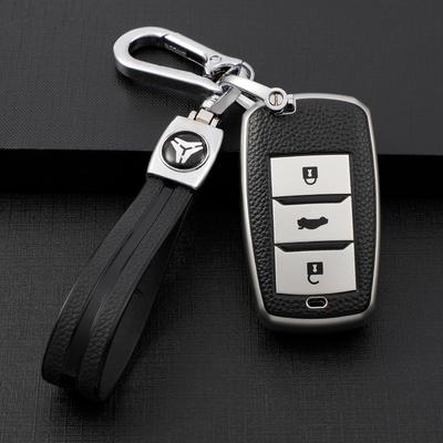 Leather TPU Car Smart Key Cover Bag Case Shell Protector Keychain for Changan Eado CS35 Raeton CS15 V3 V5 V7 Accessories