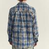 Spring and Autumn Men's Plaid Long Sleeve Retro Rave Loose Lap Collar Shirt Jacket