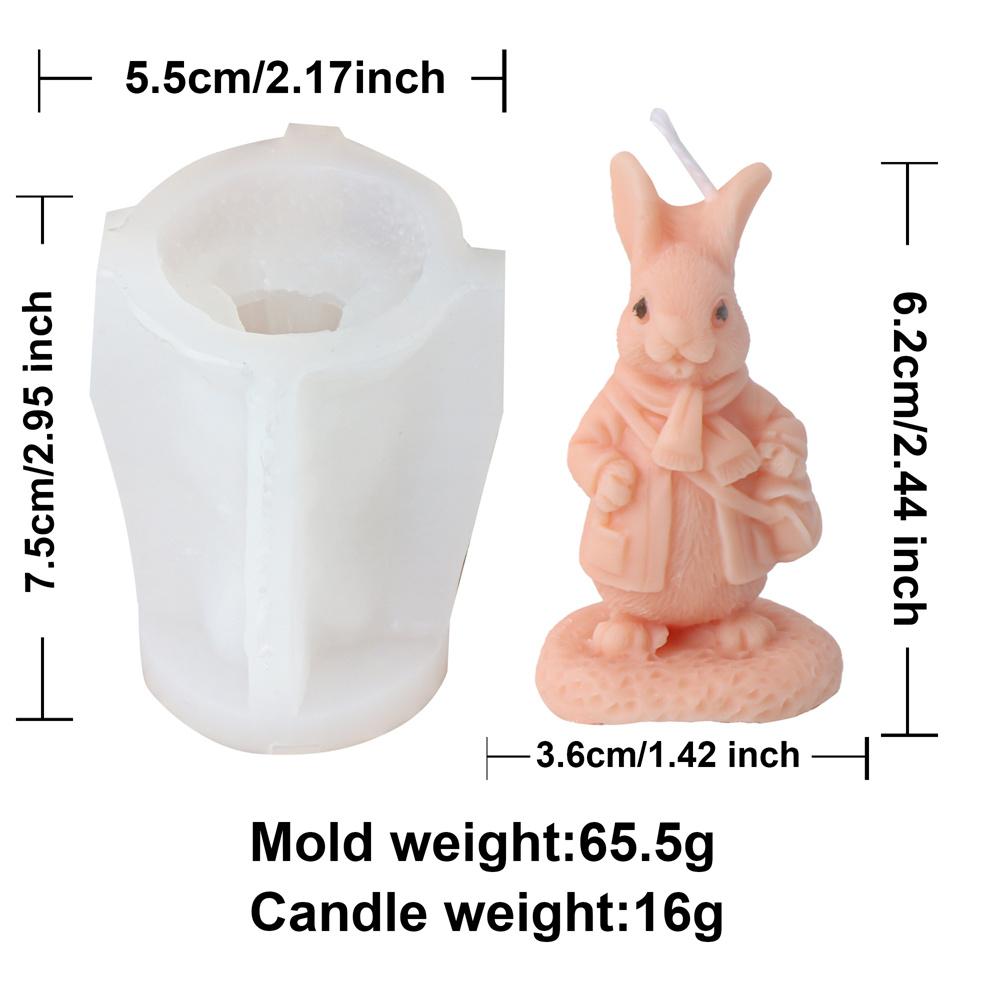 3D Mini Multi-style Rabbit Silicone Candle Mold DIY Easter Animal Cute Rabbit Aromatherapy Plaster Soap Resin Mould Home Gift