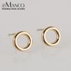 EMANCO Ladies Small Round Safety Pin Earrings Women Stainless Steel Earrings Trending Ear Ring Studs Jewelry
