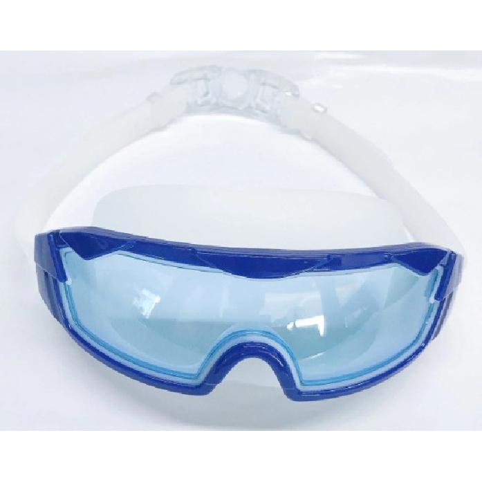 New children s swimming goggles Large-frame electroplated waterproof and anti-fog swimming goggles High-definition myopia protective swimming goggles G7600W Blue-Transparent l