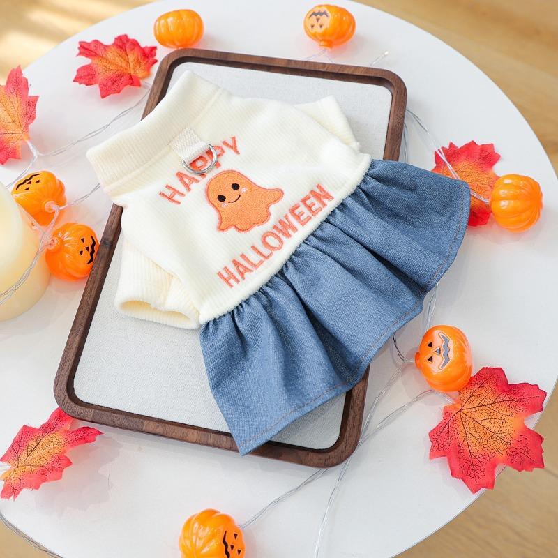 

Halloween Pet Circle Pet Clothing Fall/Winter Dog Cat Costume Skirt Collection xs-bust size 30, length 20cm, about 1.0-1.5kg