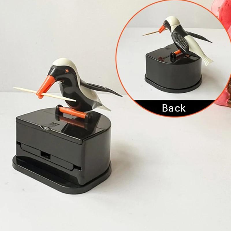 Little Bird Automatic Pop-up Toothpick Bin Woodpecker Toothpick Dispenser Jar Toothpick Holders Ornaments Dinner Table Decor