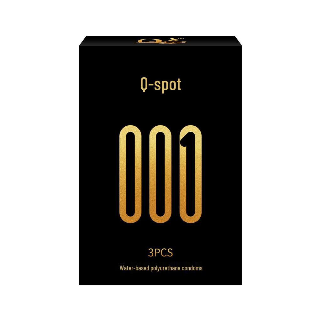 Q-point Hyaluronic Acid 001 Large Particle Delay Condoms - Long-lasting Contraceptives for Adults