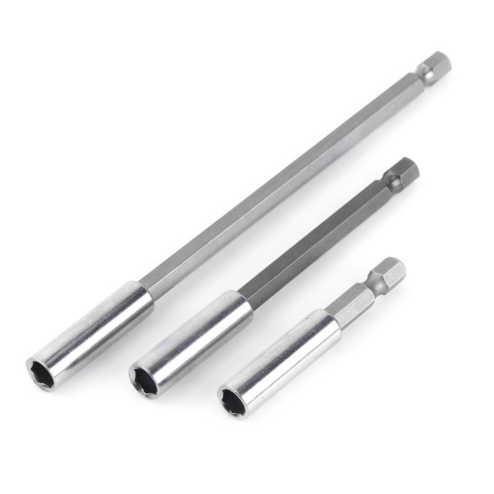 3pcs 1/4" Hex Shank Magnetic Bit Holder 2/4/6 Inch Lengths S2 Steel Screwdriver Extension Bar Magnetic Drill Bit Extension