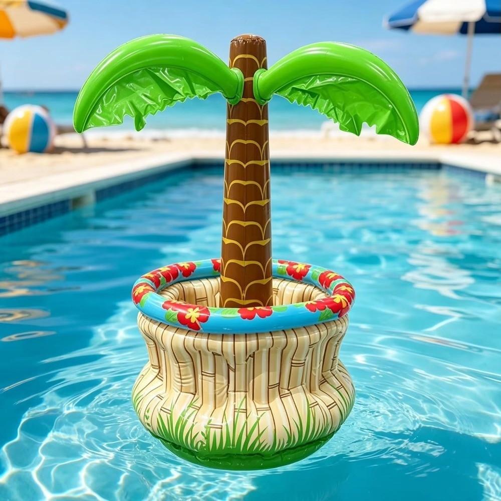 PVC Material Inflatable Cup Holder Portable Floating Bar Tray Inflatable Pool Float Outdoor Bar