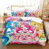 3D Anime Kawaii Pretty Cure Printed Bed Set Duvet Cover Pillowcase Bedding Set Bed Linen Sheet Quilt Cover Full Queen King Size