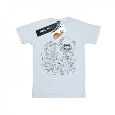 Damen/Damen The Muppets Group Line Art Baumwoll-Boyfriend-T-Shirt