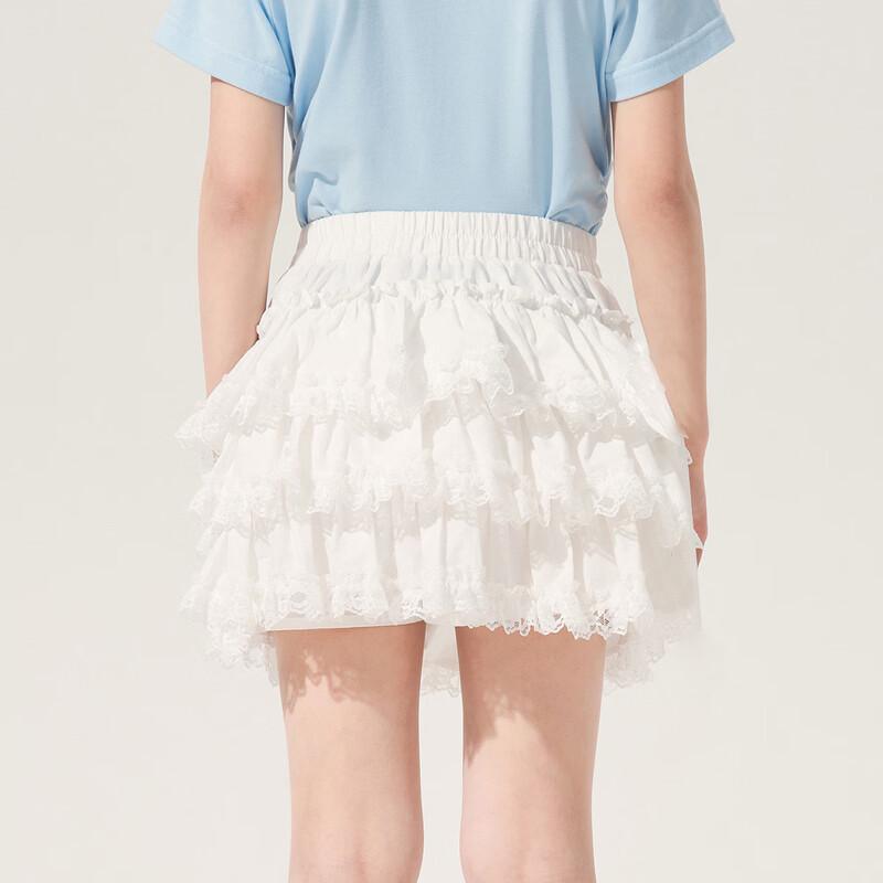 Girls' Cotton Lace A-Line Skirt