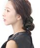VINGTAINE Velvet Voluminous Frill Elegant and Sophisticated Hair Accessory for Scrunchie, Women's Fall/Winter, HS-130-BR