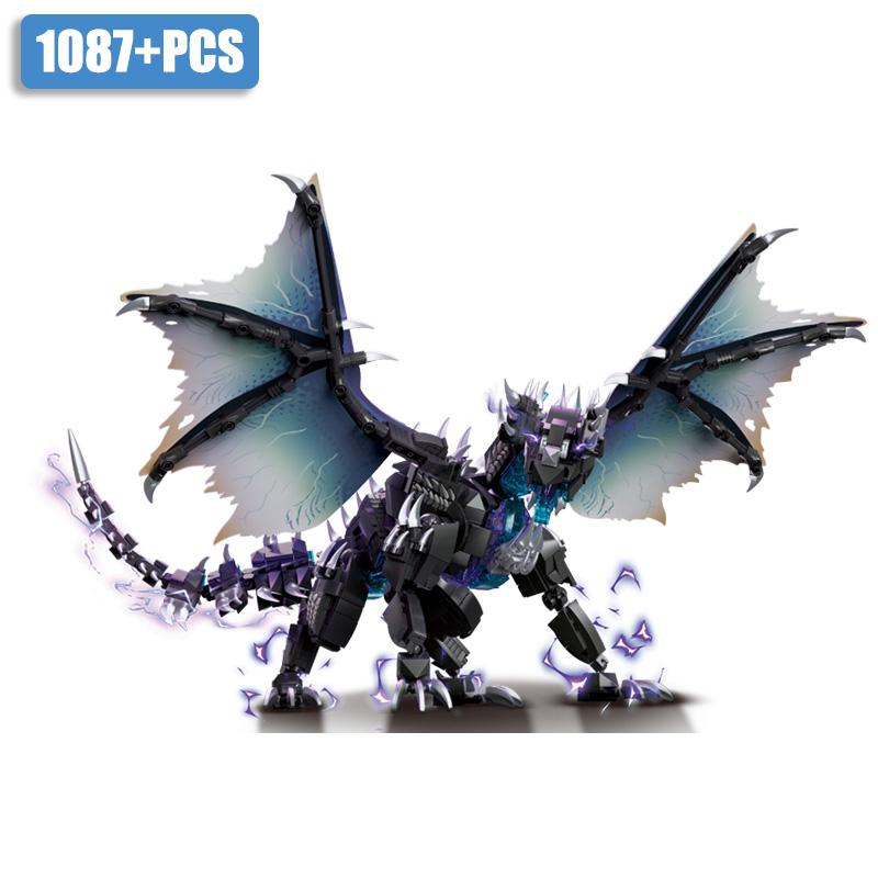 Creative 1087pcs Black Dragon Albatrions Figure