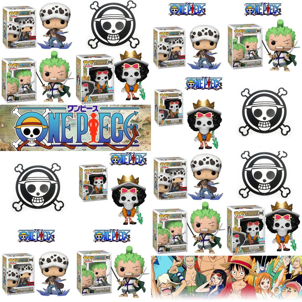 Funko Pop One Piece Luffy Brook Chopper Zoro Nami Law Actionfigur Spielzeug 9cm