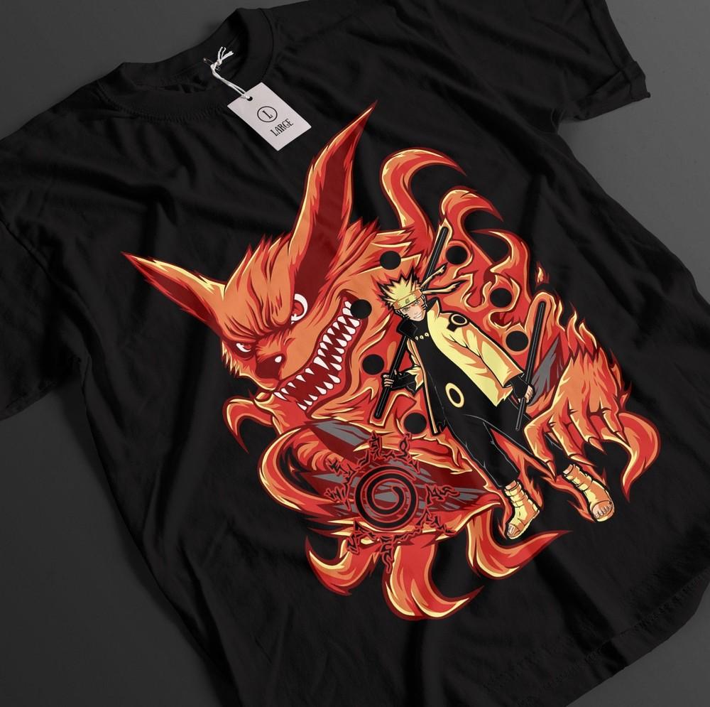 

Naruto Shirt Kurama T-Shirt Uzumaki Tshirt Anime Minato Top Boruto Unisex Tee 4XL
