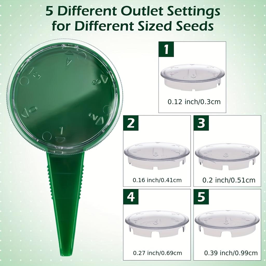 Handheld Seed Planter Tool Suitable for Small Seeds. Portable Mini Garden Manual Planter with Adjustable Sowing Distributor